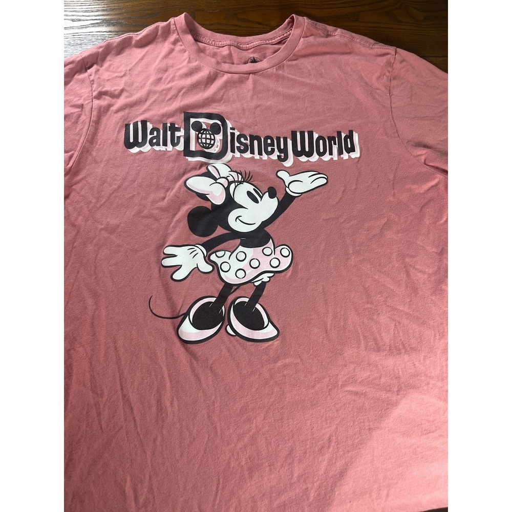 Disney Minnie Mouse Walt Disney World Graphic T-Shirt Pink Women's Size 2XL